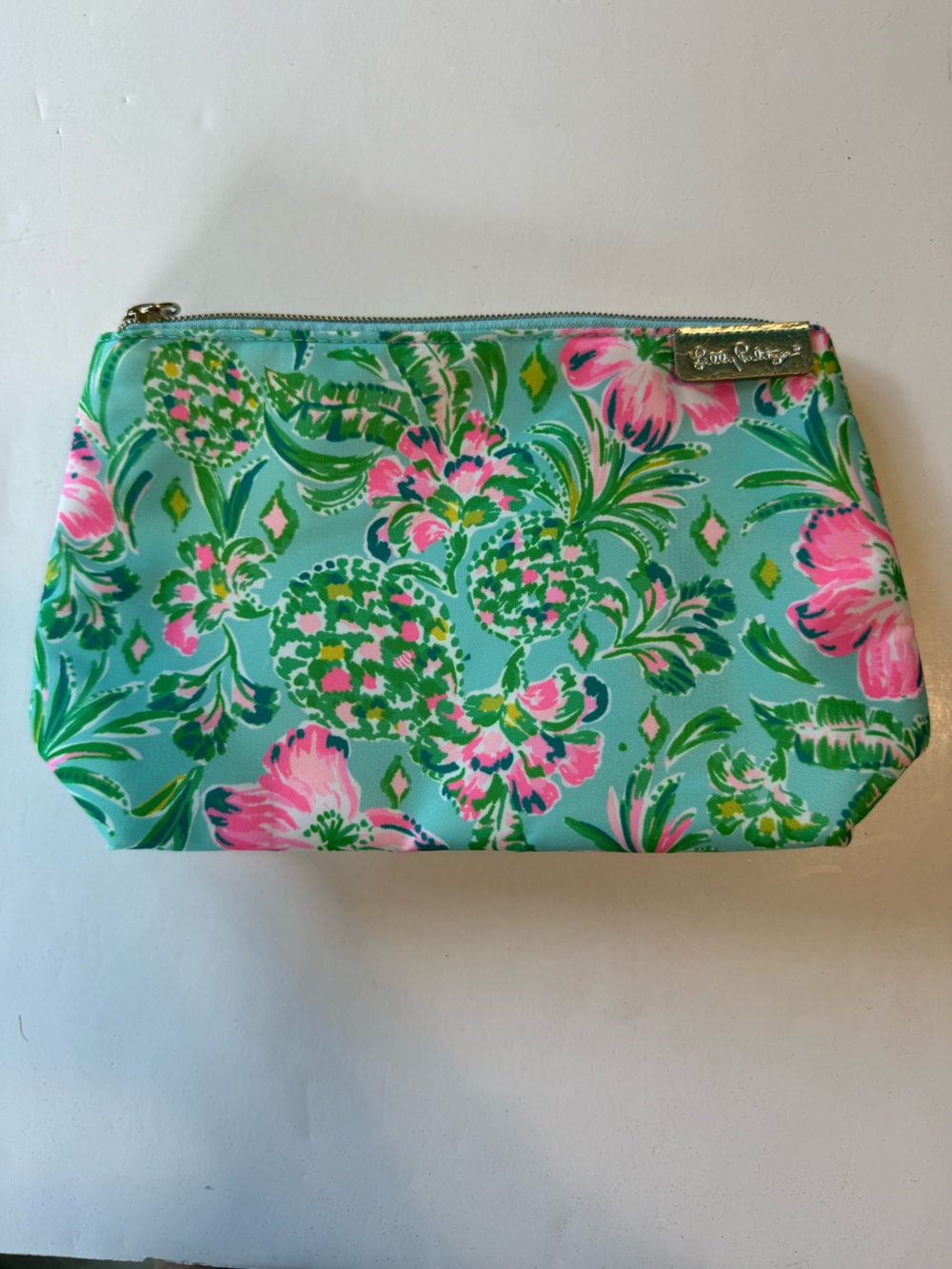EUC Lilly Pulitzer Floral Pattern Cosmetic Bag